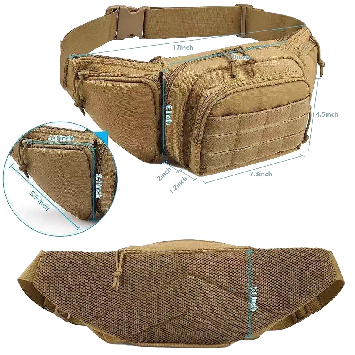 MOLLE Taktische Verdeckte Trag – Edc Concealed Carry Fanny Pack Bewertung und Preis