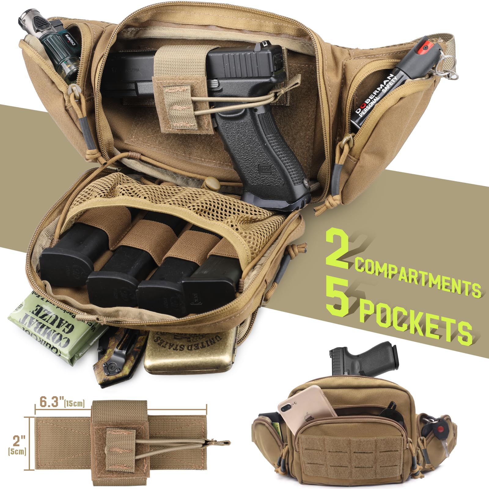 Taktische Verdeckte Pistolen-G – Edc Concealed Carry Fanny Pack Bewertung und Preis