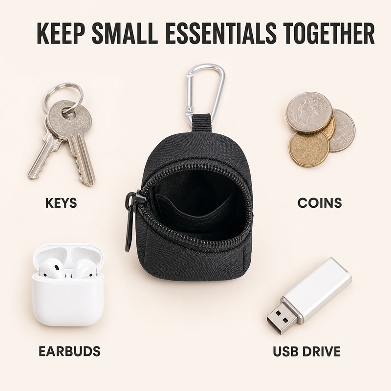 Mini-Reißverschluss-Schlüssel- – Edc Carry Coins Bewertung und Preis