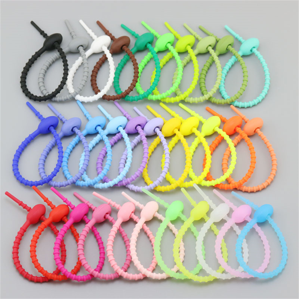 10 Stück/Set Mehrfarbige Silik – Gear Tie Reusable Bewertung und Preis