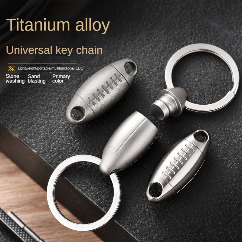 Titanium Rugby-förmiger Schlüs – Edc Carry Accessories Bewertung und Preis