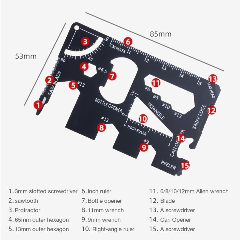 15-in-1-Edelstahl-Multitool-Ka – Multitool Credit Card Bewertung und Preis